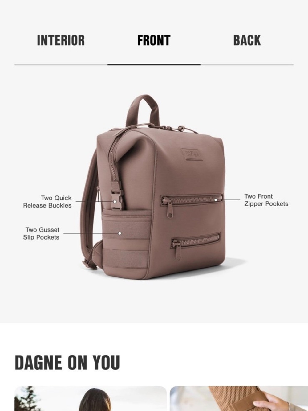 Dagne Dover color Dune size medium